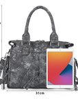 Minimalist Fashion Printed Vegan Leather Shoulder Tote