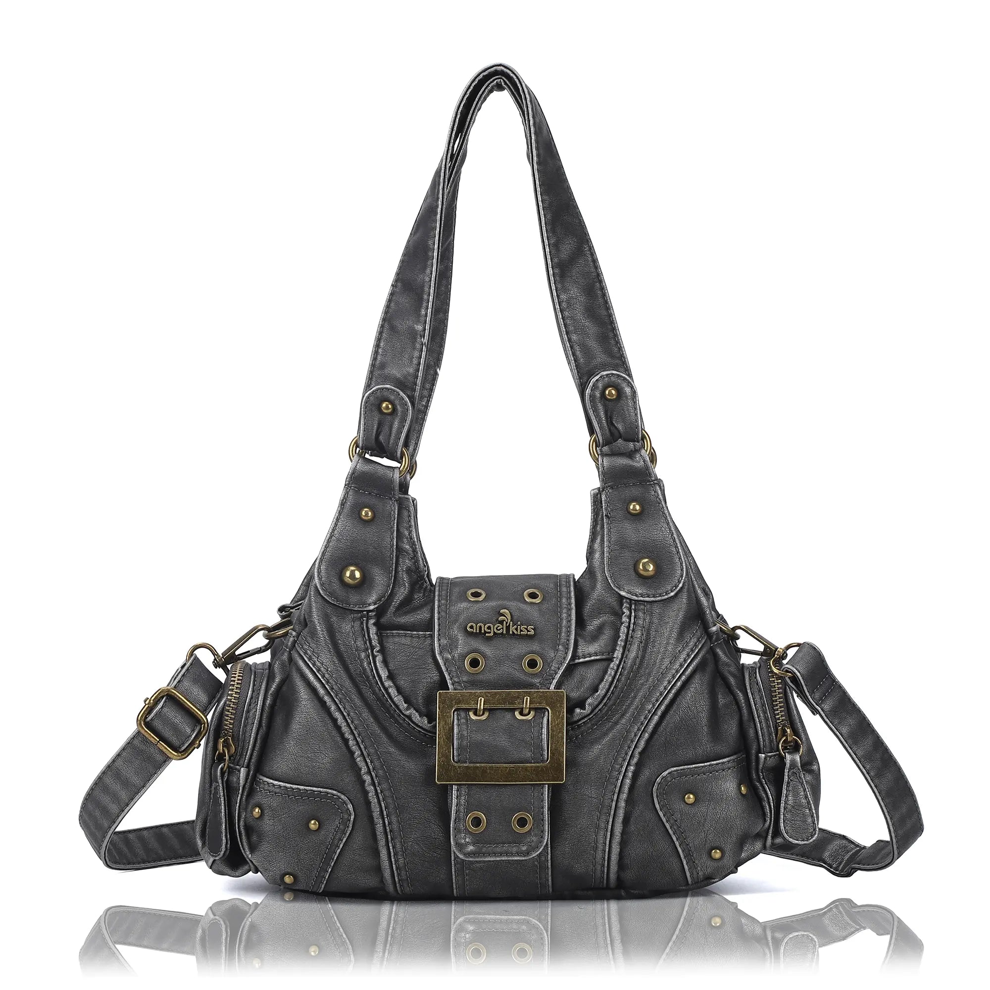 Retro Trend Patchwork Leopard Print Vegan Leather Shoulder Tote Bag