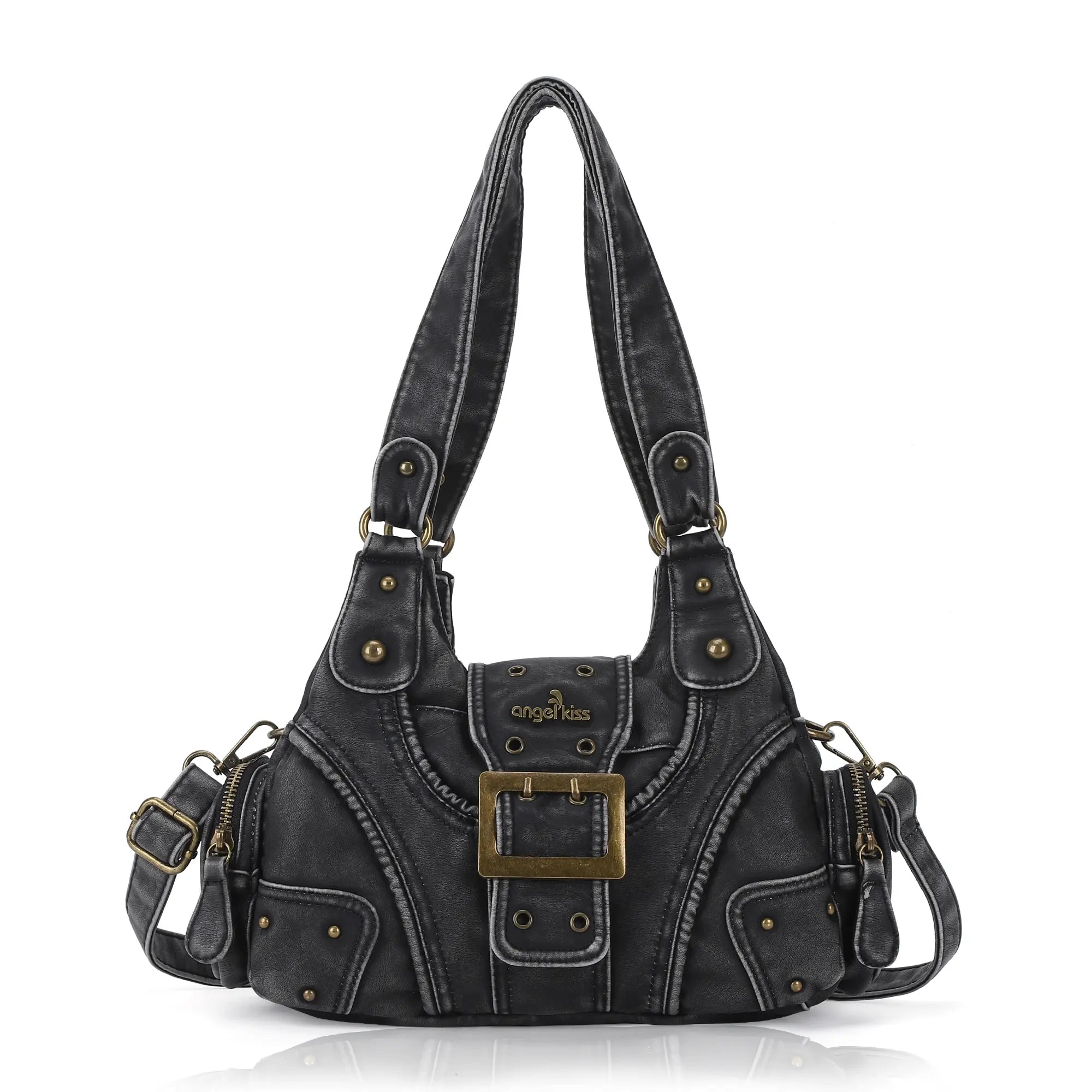 Retro Trend Patchwork Leopard Print Vegan Leather Shoulder Tote Bag
