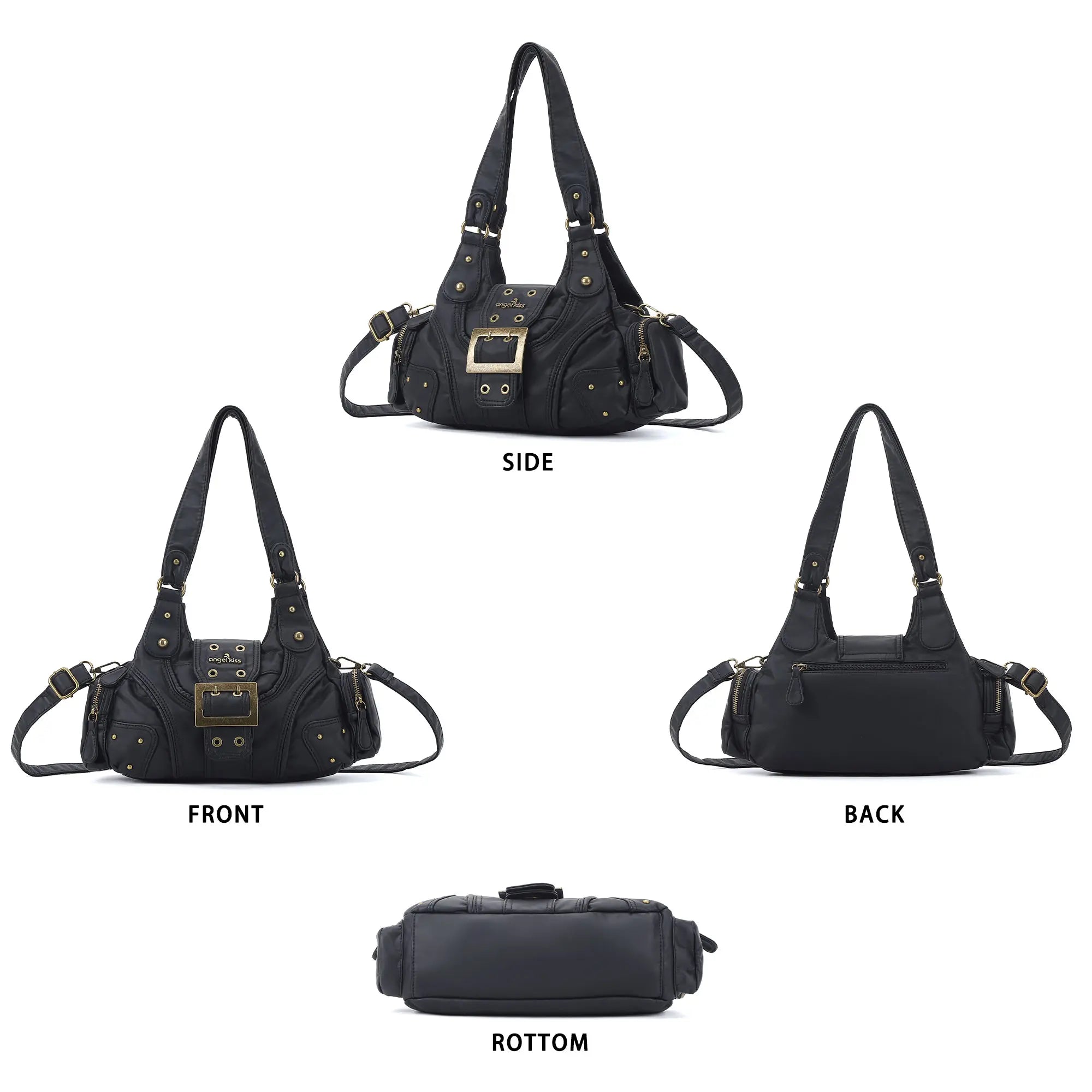 Retro Trend Patchwork Leopard Print Vegan Leather Shoulder Tote Bag