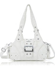 Retro Trend Patchwork Leopard Print Vegan Leather Shoulder Tote Bag