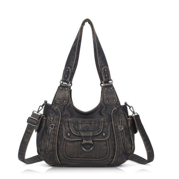 Vintage Slouchy Moto Shoulder Purse