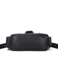 Washed Y2K Buckle Shoulder Bag with Floral Zipper Detail