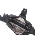 Washed Y2K Buckle Shoulder Bag with Floral Zipper Detail