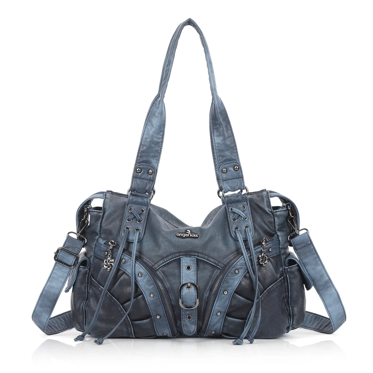 Shoulder Bag – Vintage Multi-Pocket Slouchy Design