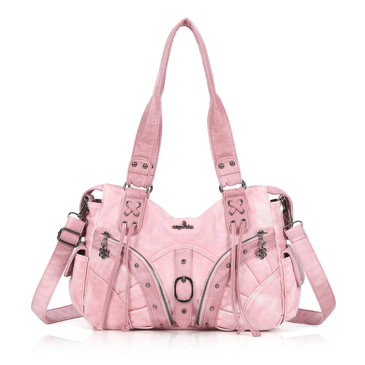 Shoulder Bag – Vintage Multi-Pocket Slouchy Design