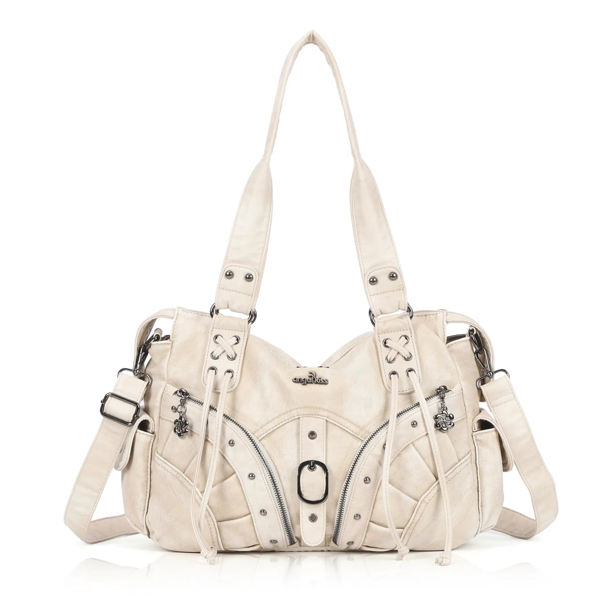 Shoulder Bag – Vintage Multi-Pocket Slouchy Design