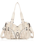 Shoulder Bag – Vintage Multi-Pocket Slouchy Design