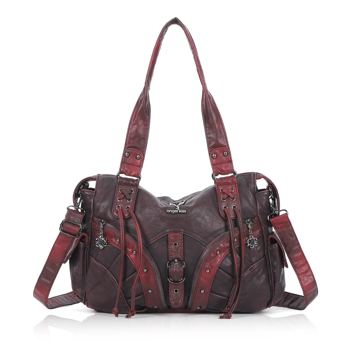 Shoulder Bag – Vintage Multi-Pocket Slouchy Design