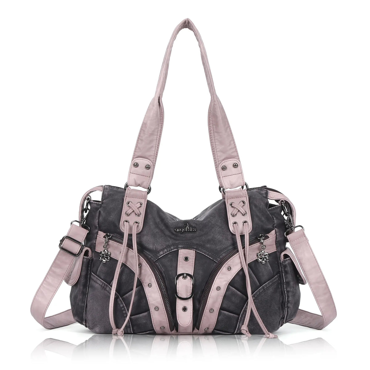 Shoulder Bag – Vintage Multi-Pocket Slouchy Design