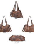 Shoulder Bag – Vintage Multi-Pocket Slouchy Design
