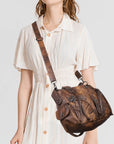 Shoulder Bag – Vintage Multi-Pocket Slouchy Design