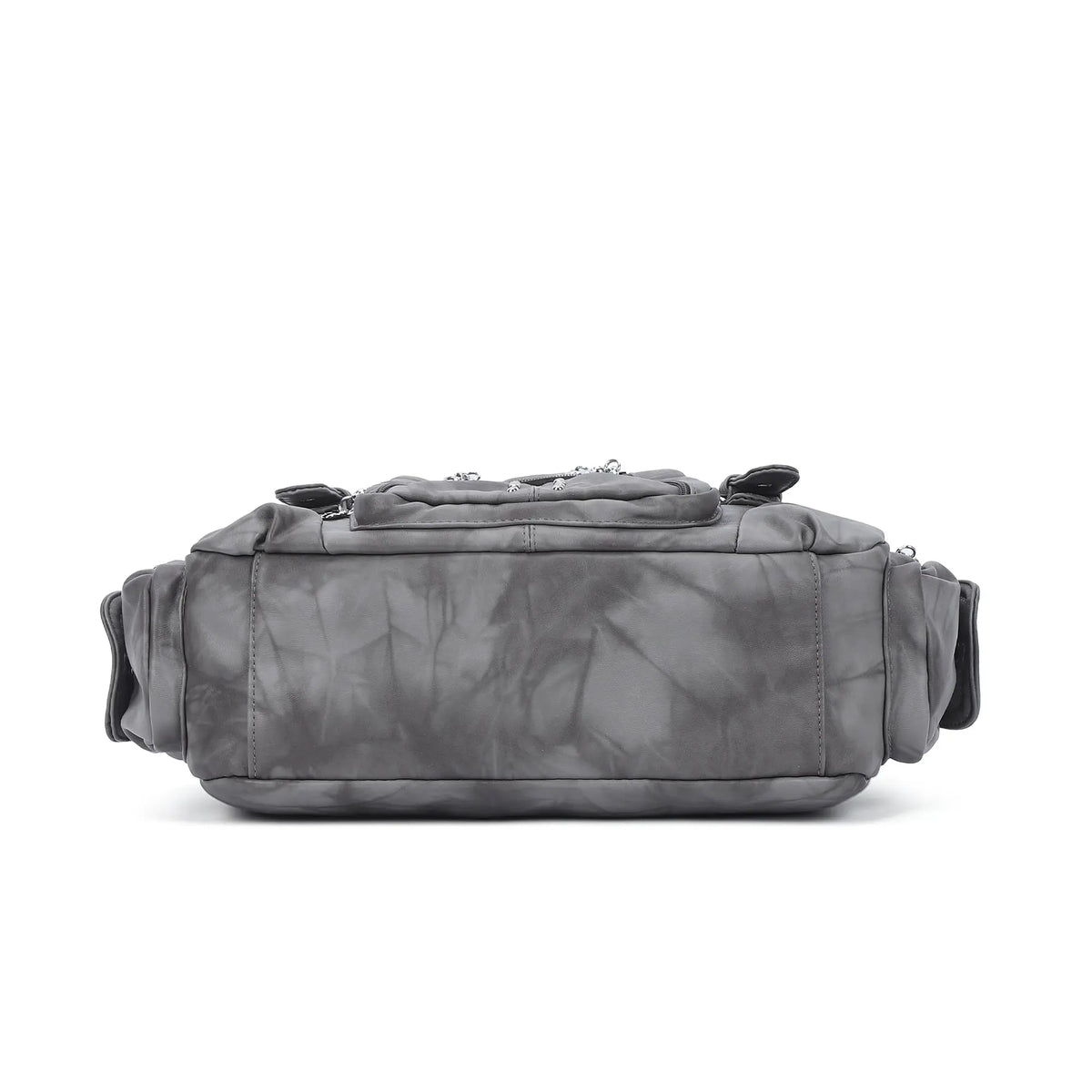 Tie-Dye Hobo Shoulder Bag with Rivet Strap Details
