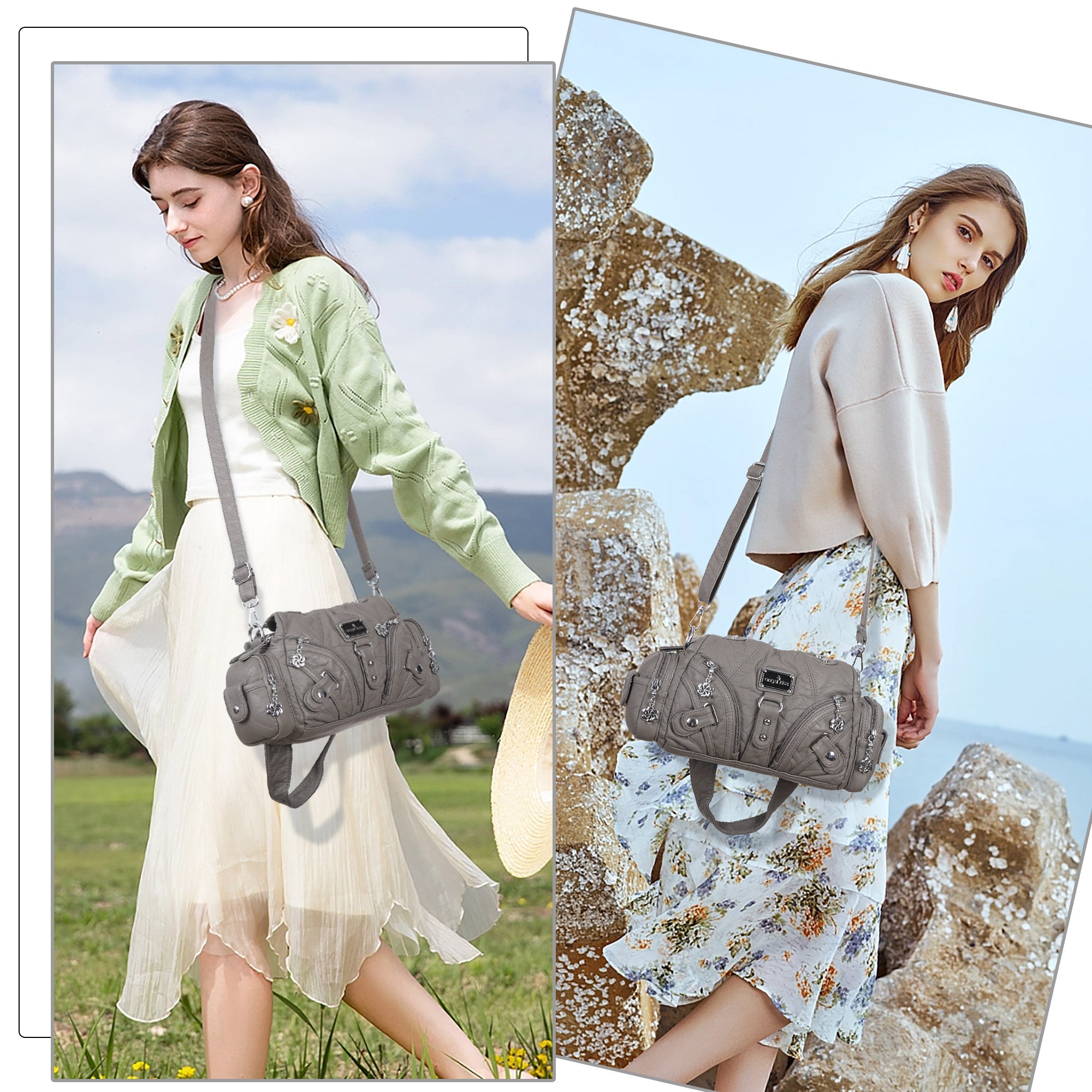 Retro waterproof convenient shopping shoulder bag