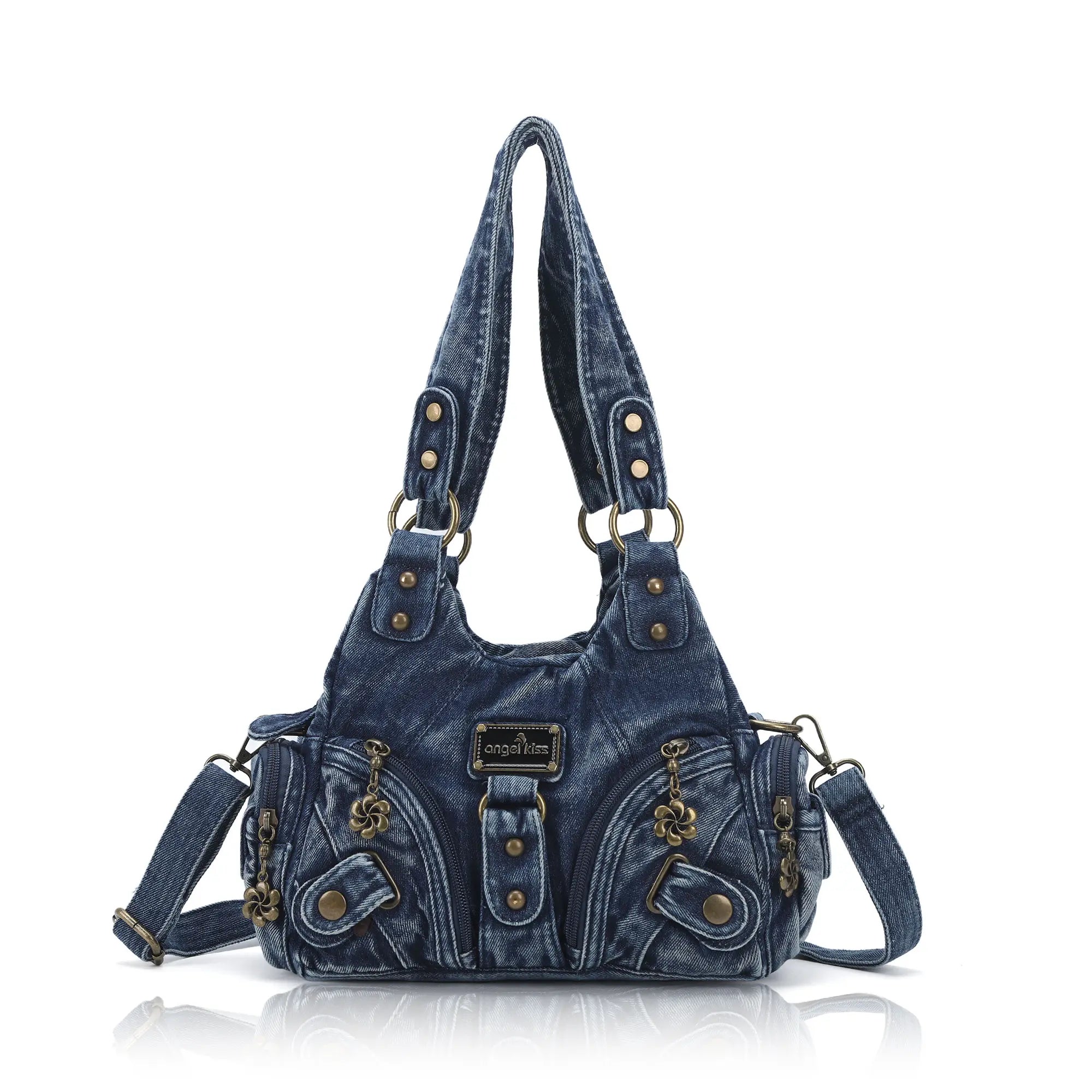 Vintage Denim Crossbody Wallet &amp; Pures