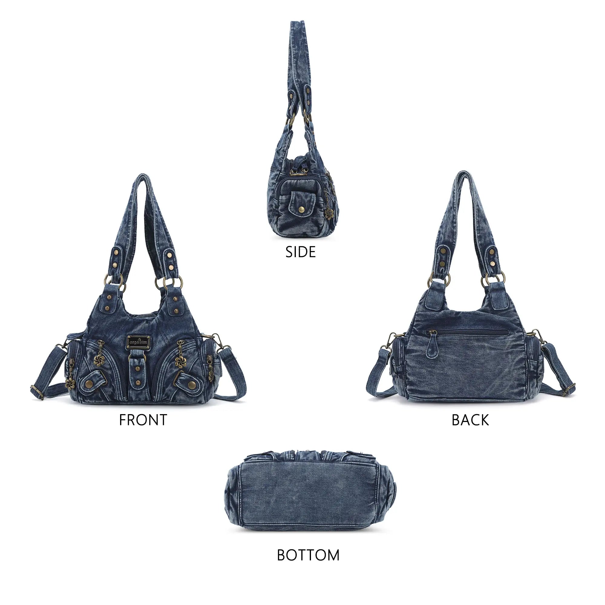 Vintage Denim Crossbody Wallet &amp; Pures