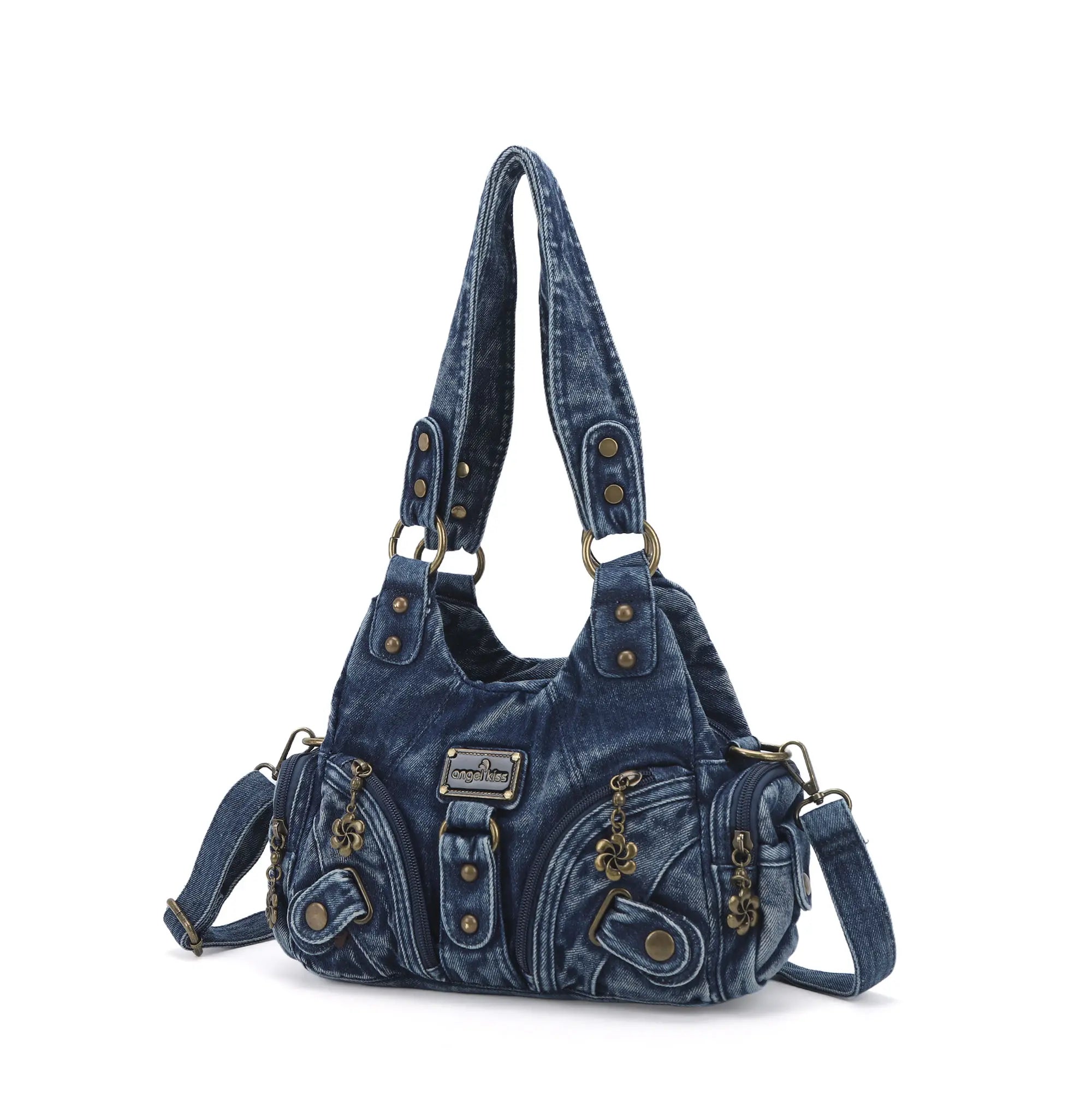 Vintage Denim Crossbody Wallet &amp; Pures