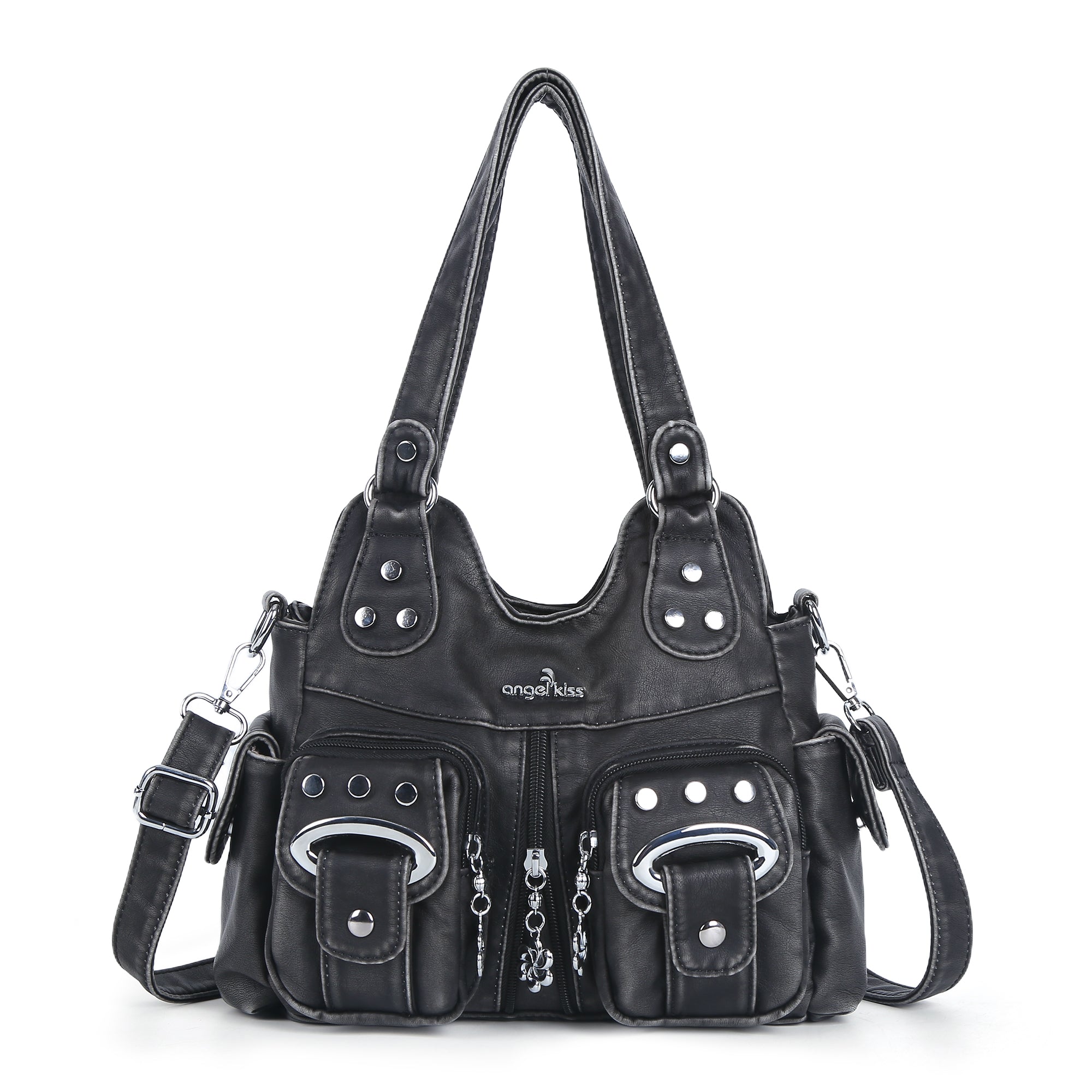 アスペルジュドゥアスペルジュ（希少） Angelkiss Vintage Multi-Pocket Shoulder Handbag – Available in