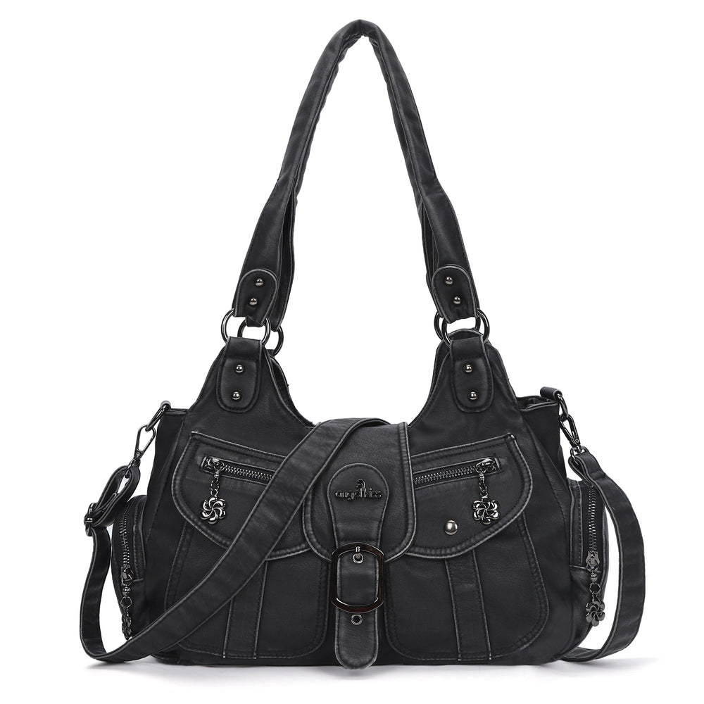 Women's retro fashion multi-compartment large capacity hobo bag | angel kiss bag