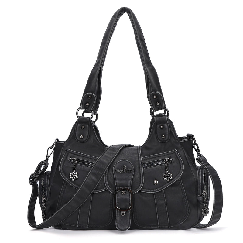 Women's retro fashion multi-compartment large capacity hobo bag | angel kiss bag