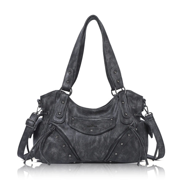 Faded Violet Vegan Leather Tote / Crossbody Bag