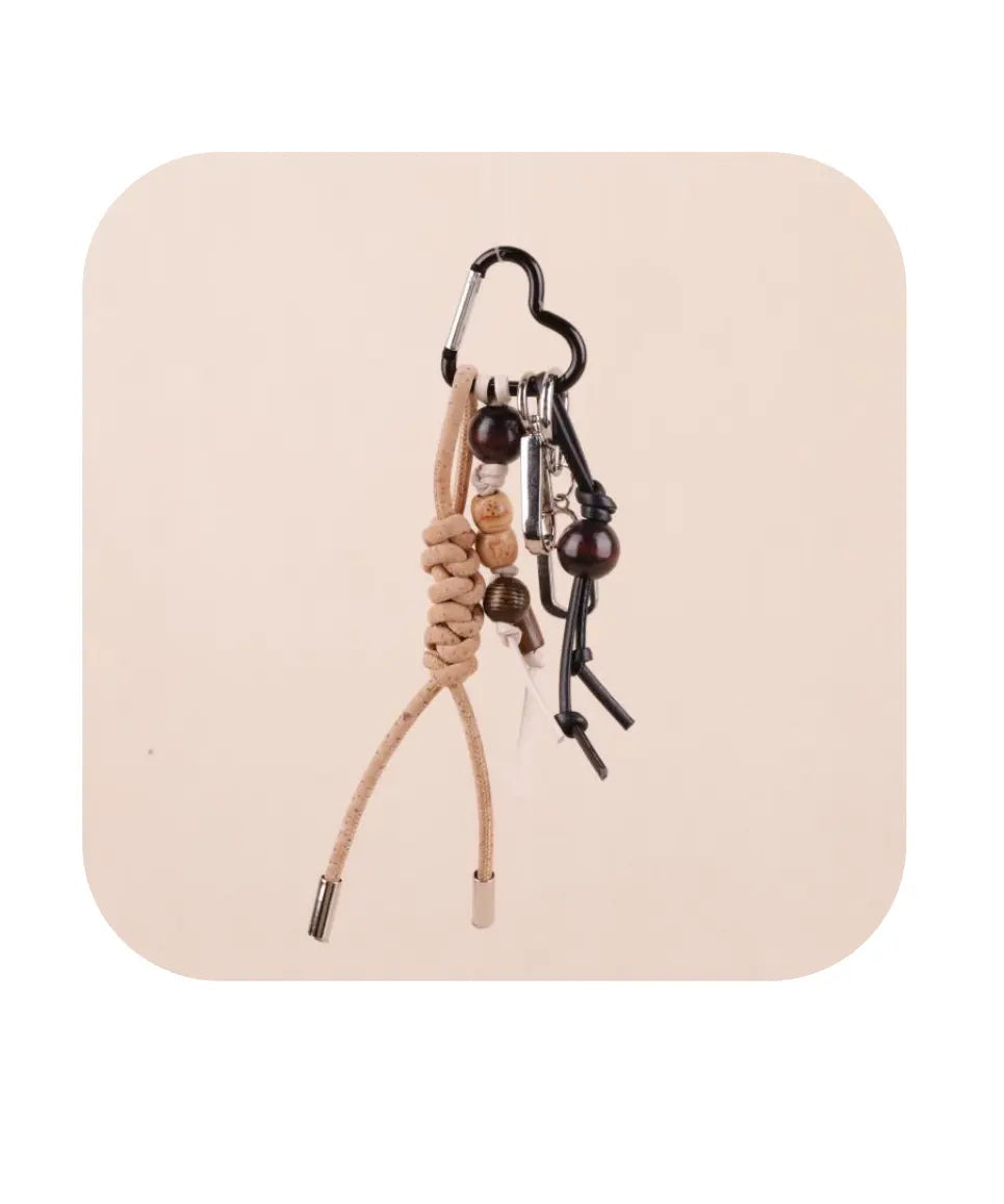 Tassel Beaded Bag Charm Keychai