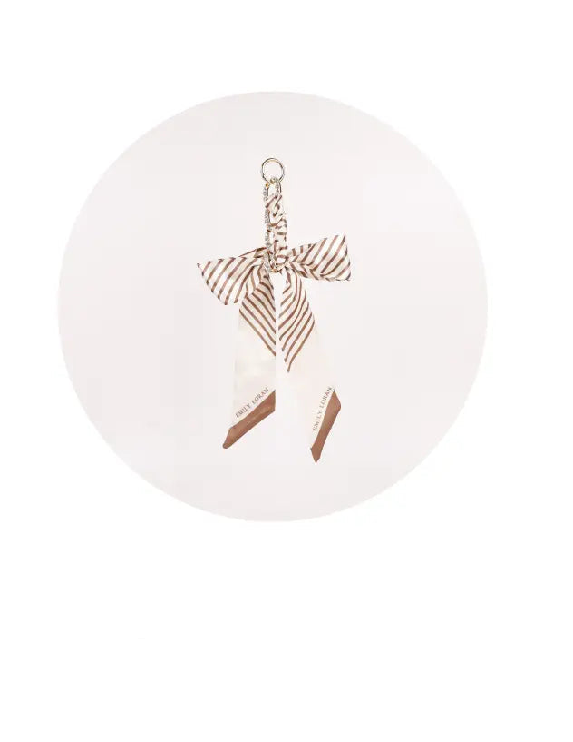 Bow Bag Charm Keychain with Structured Shape