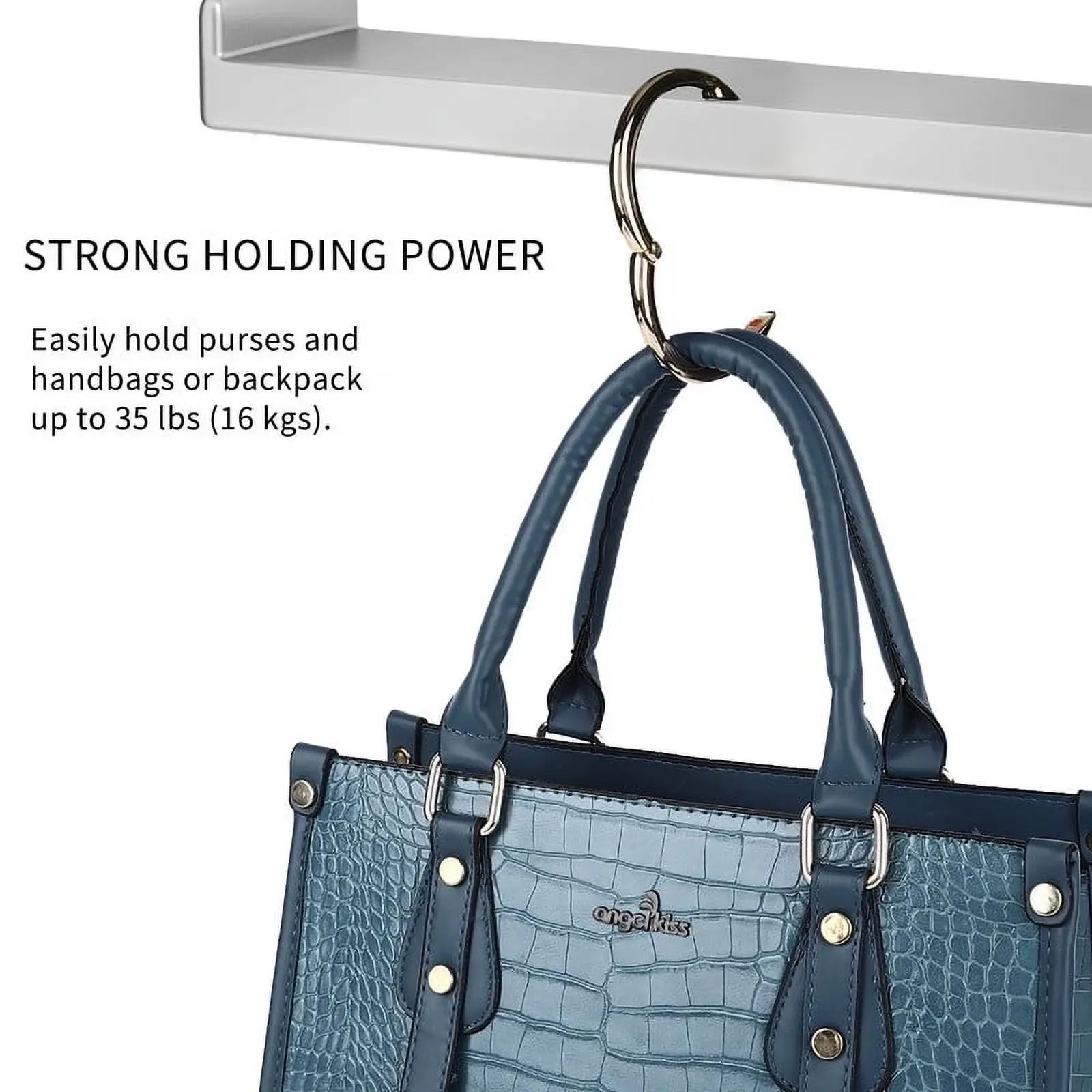 Angelkiss Instant "No-Drop" Metal Bag Hanger (Anti-Slip Design)