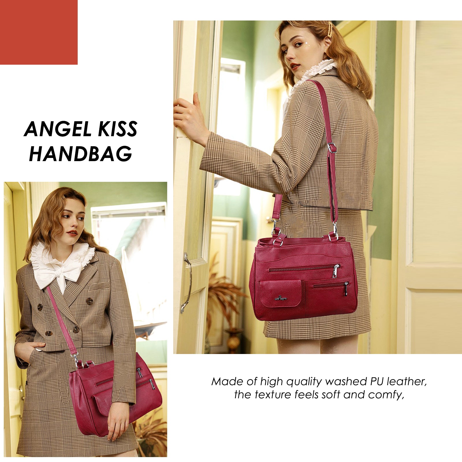 Multi-Pocket Shoulder & Crossbody Commuter Bag – Angelkiss Bag