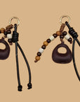 Beaded Mini Bag Charm Keychain with Cord Tassel