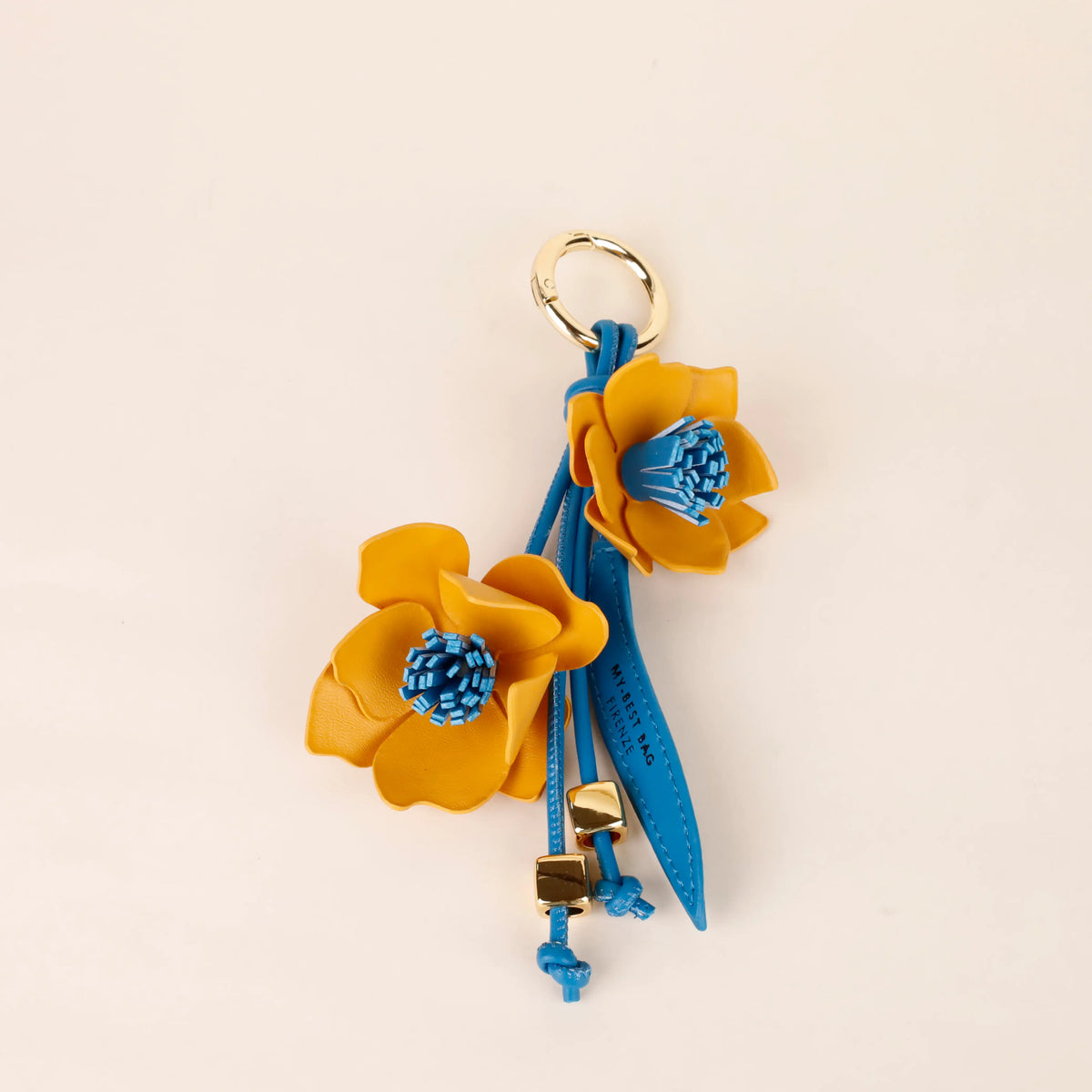Vintage-Inspired Garden Bag Charm with Cascading Flowers