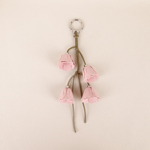 Vintage-Inspired Garden Bag Charm with Cascading Flowers