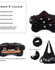 Women wash water PU leather multi-functional tie dye hardware accessories handmade hobo bag