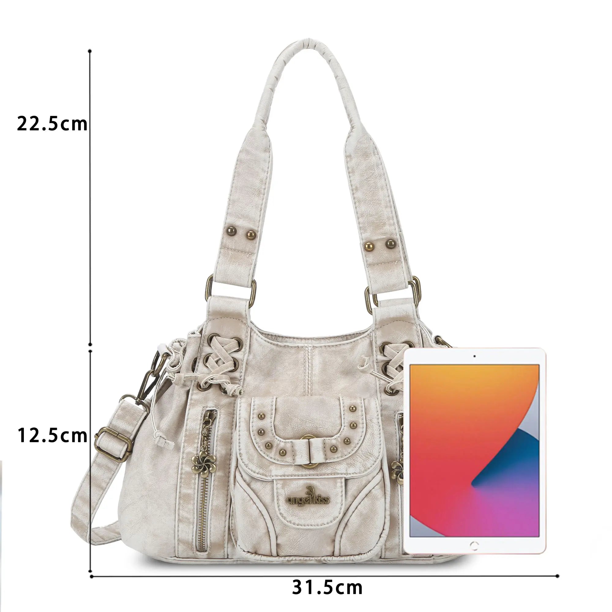 Vintage Multi-Pocket Satchel &amp; Crossbody Bag