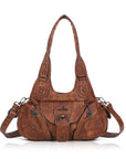 Studded Utility Multi-Pocket Shoulder Bag
