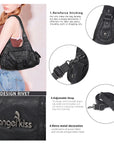 Studded Utility Multi-Pocket Shoulder Bag