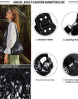 Women wash water PU leather multi-functional tie dye hardware accessories handmade hobo bag