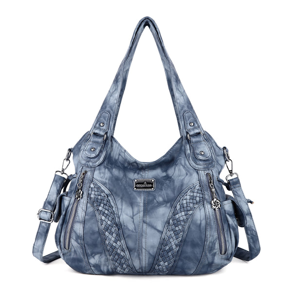 Washed Tie-Dye Design Daily Women Simple Unique Hobo Handbag