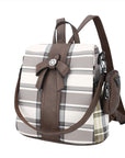 fashion plaid daily lightweight backpack