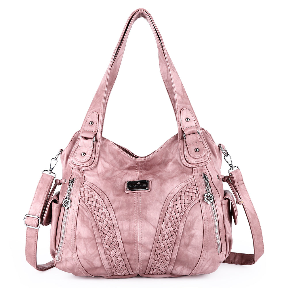 Vegan Leather Crossbody Bag in Grey Lisa Angel Accessories Collection Bag Handbag Crossover