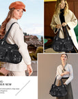 Washed Leather Hobobags Women Shoulder Bags